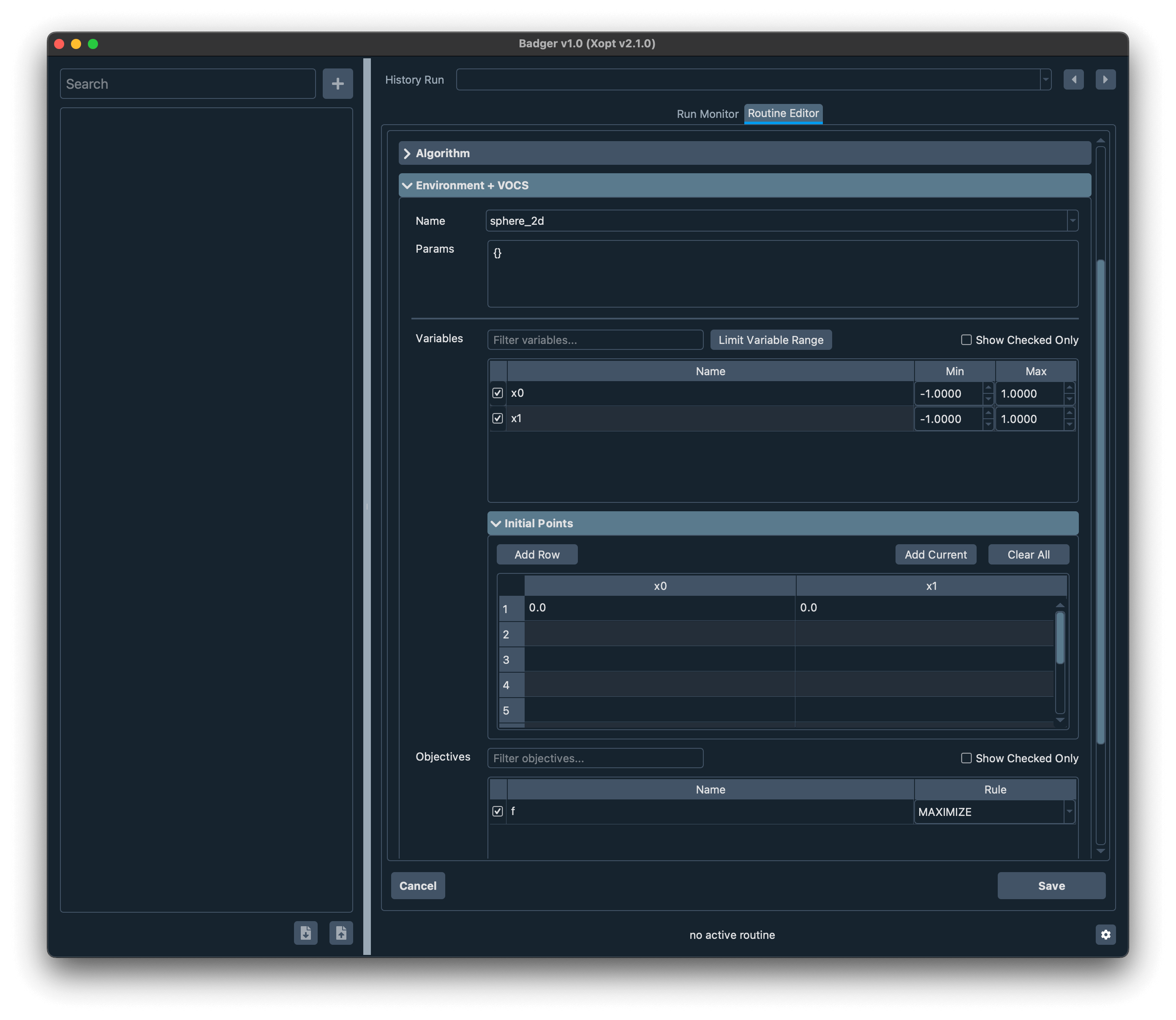 Configure the VOCS