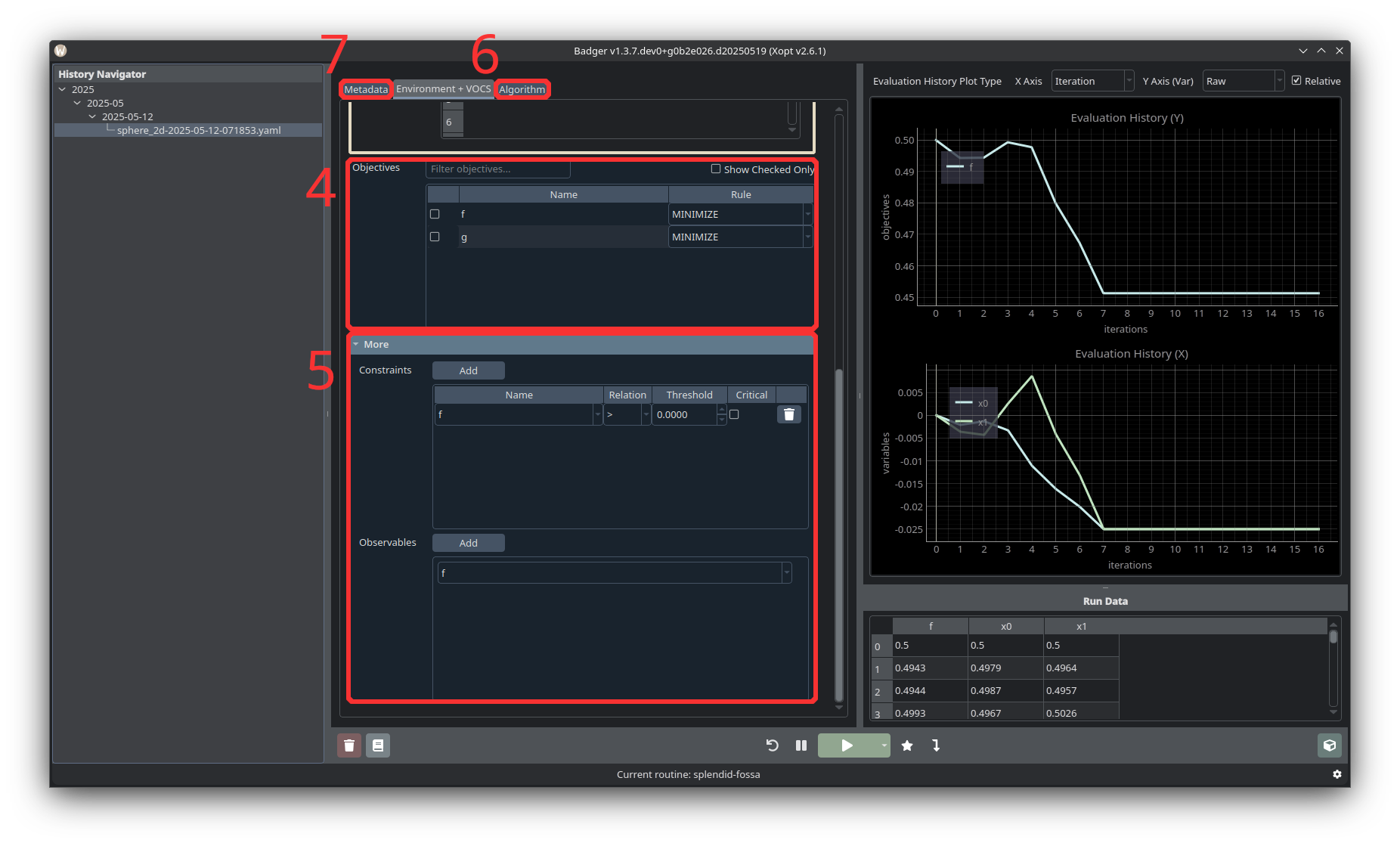 Badger GUI new optimization, lower page