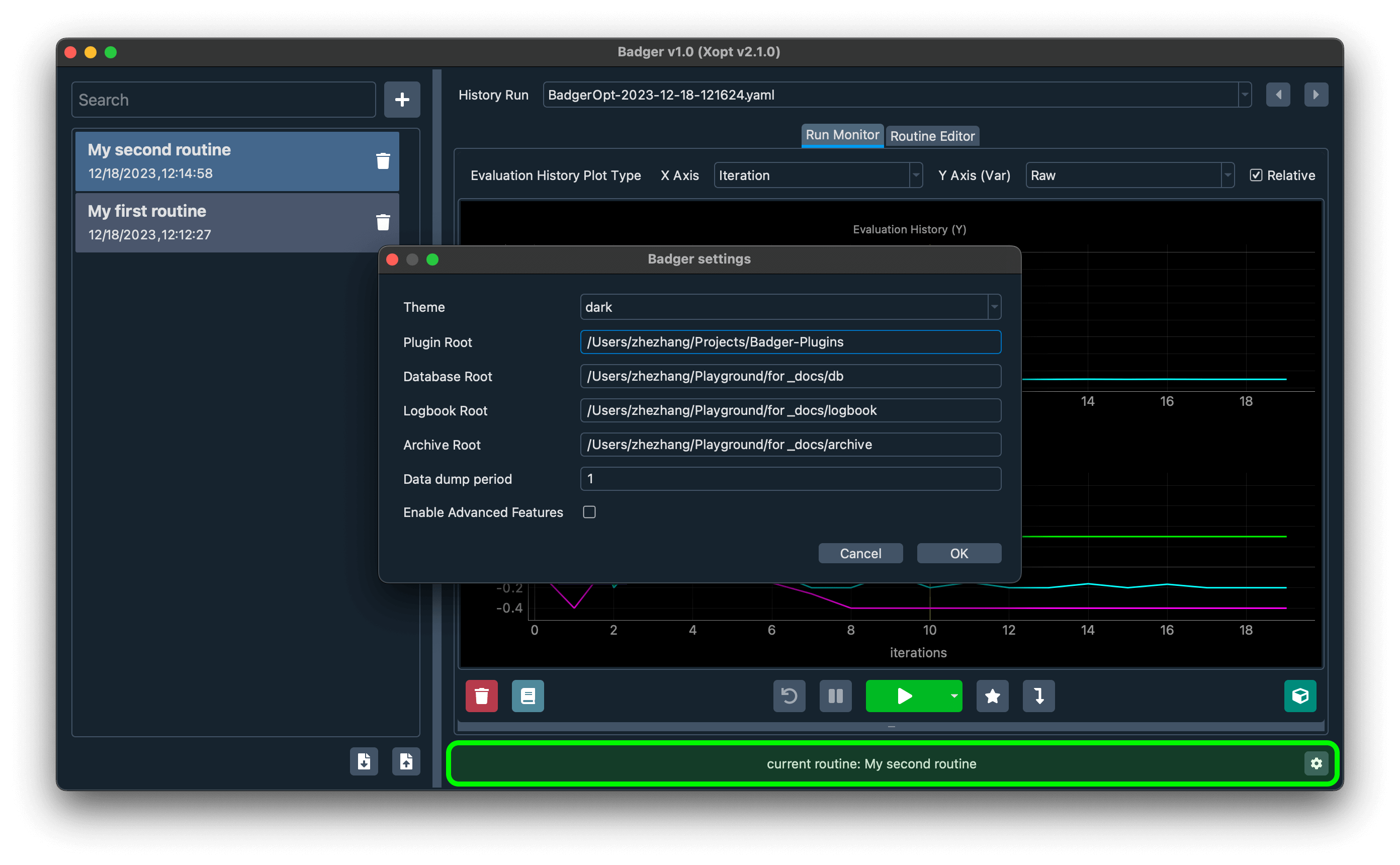 Configure Badger